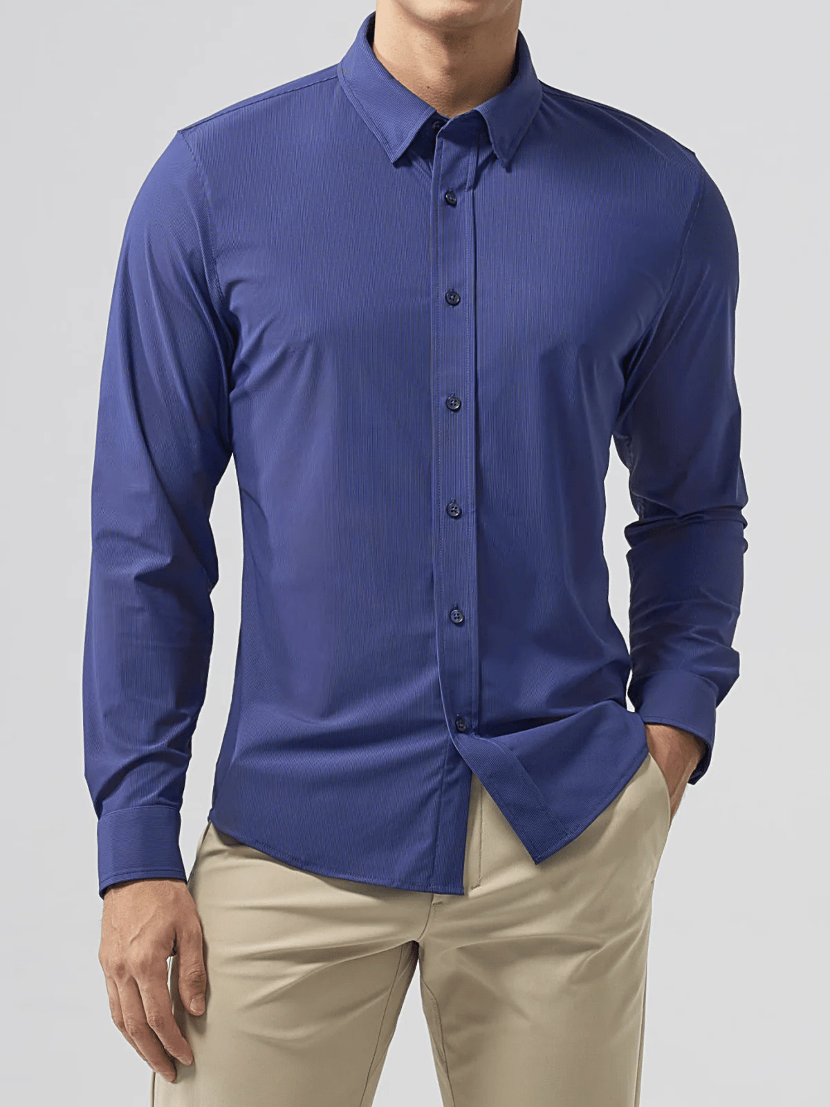 Camisa ejecutivo casual de manga larga para hombre
