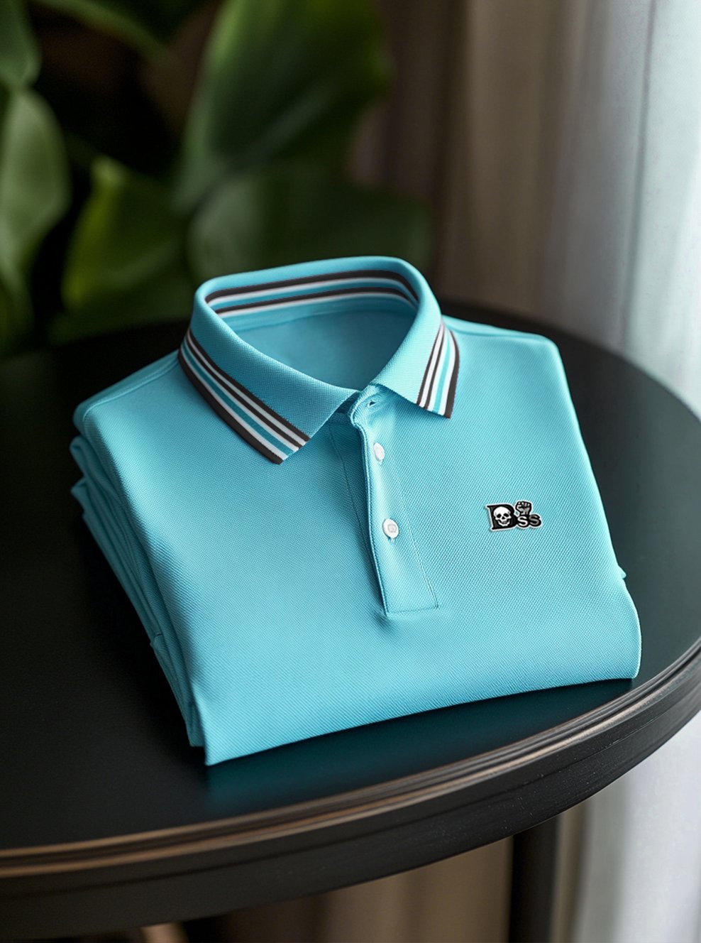 Camisa polo ejecutivo casual Button de manga corta para hombre