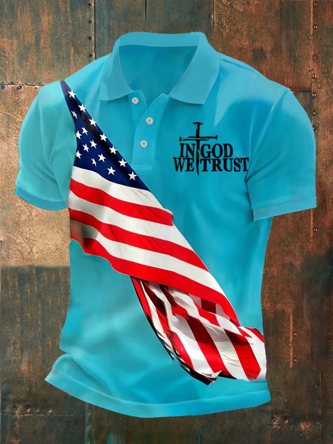 Camisa polo Faith estampado casual para hombre