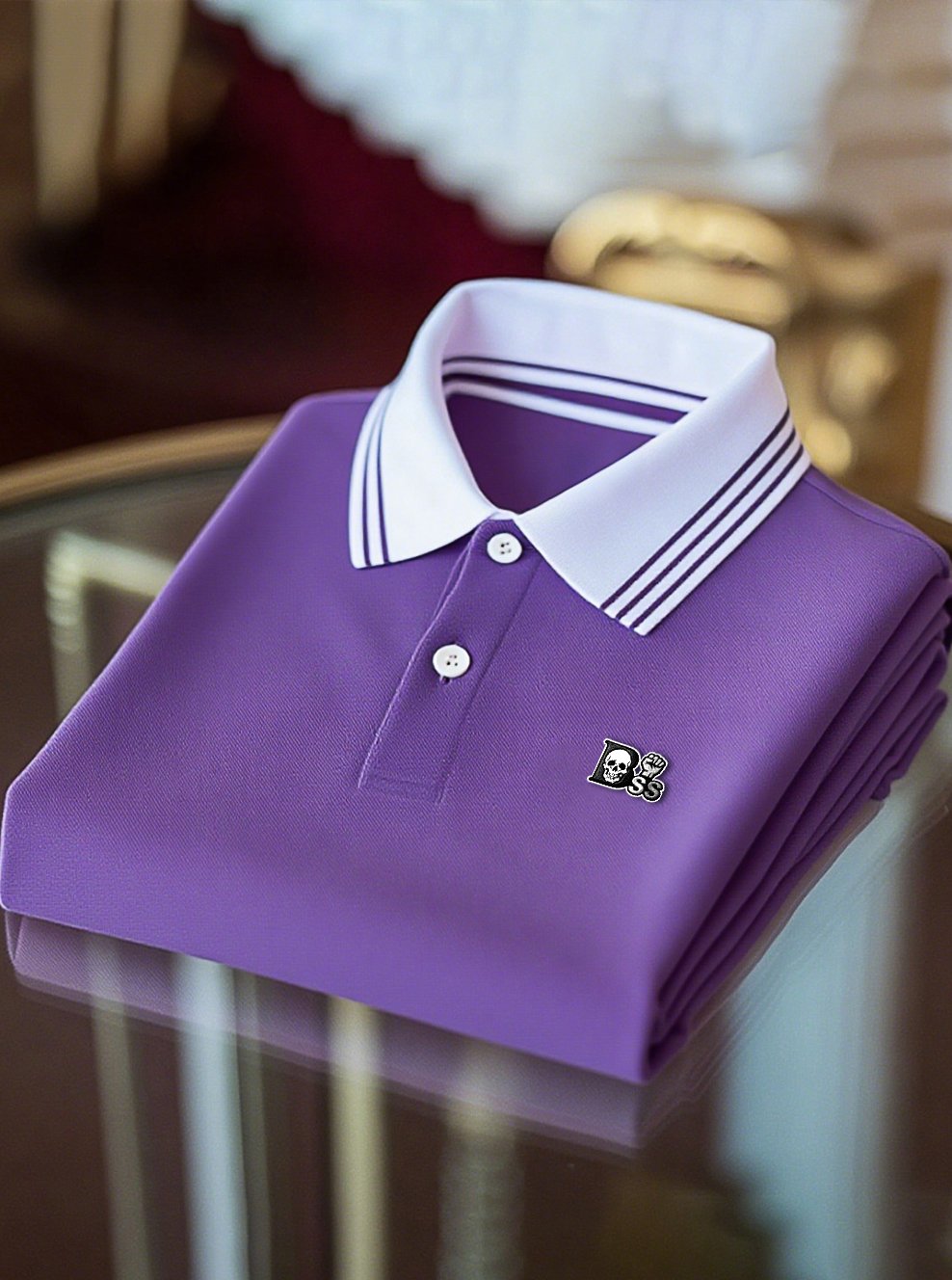 Camisa polo ejecutivo casual Button de manga corta para hombre