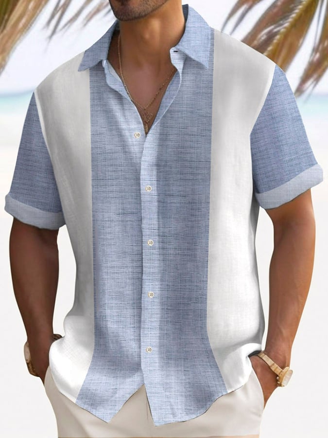De moda casual Color Contrast Princamiseta