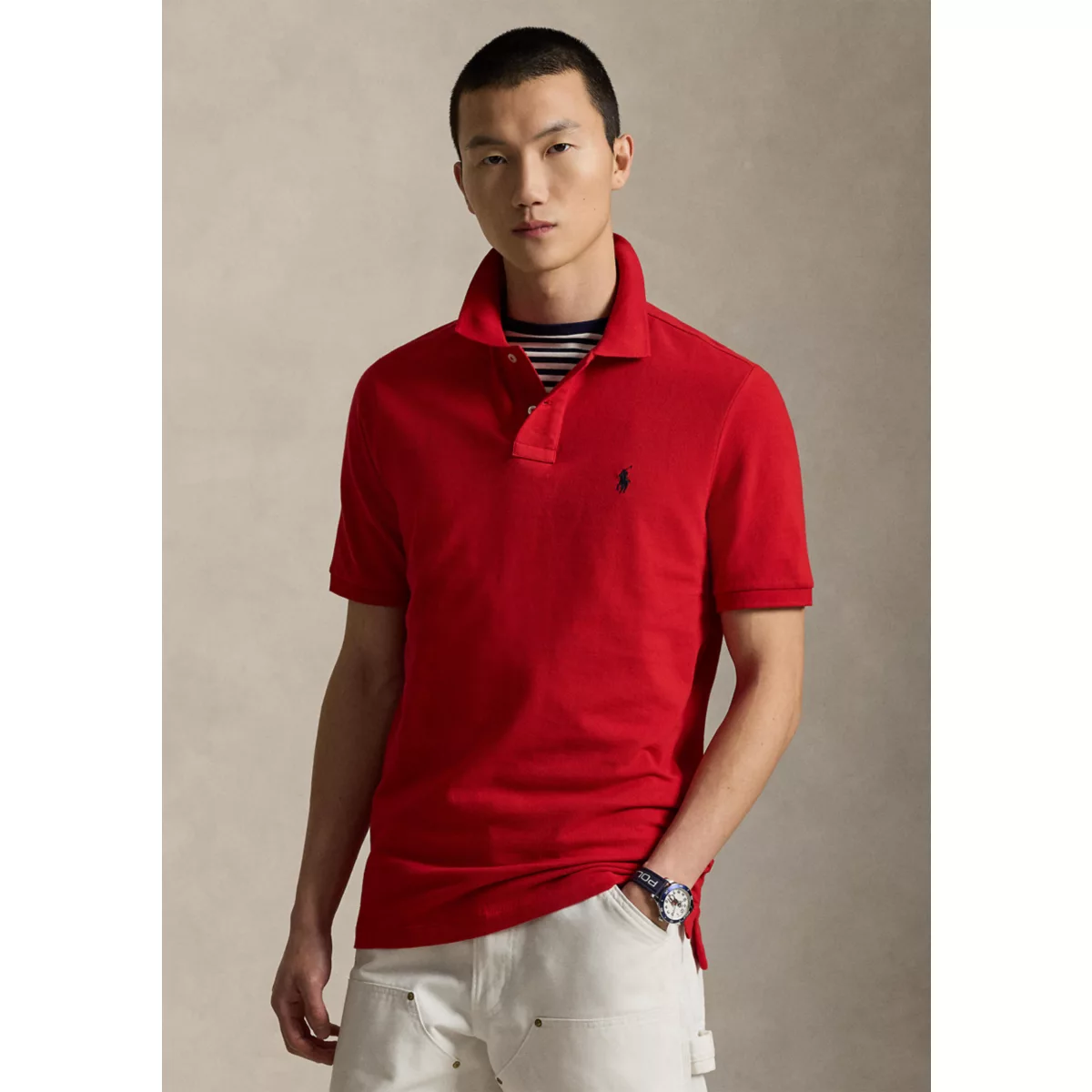 Classic Fit Mesh Polo Shirt - 17