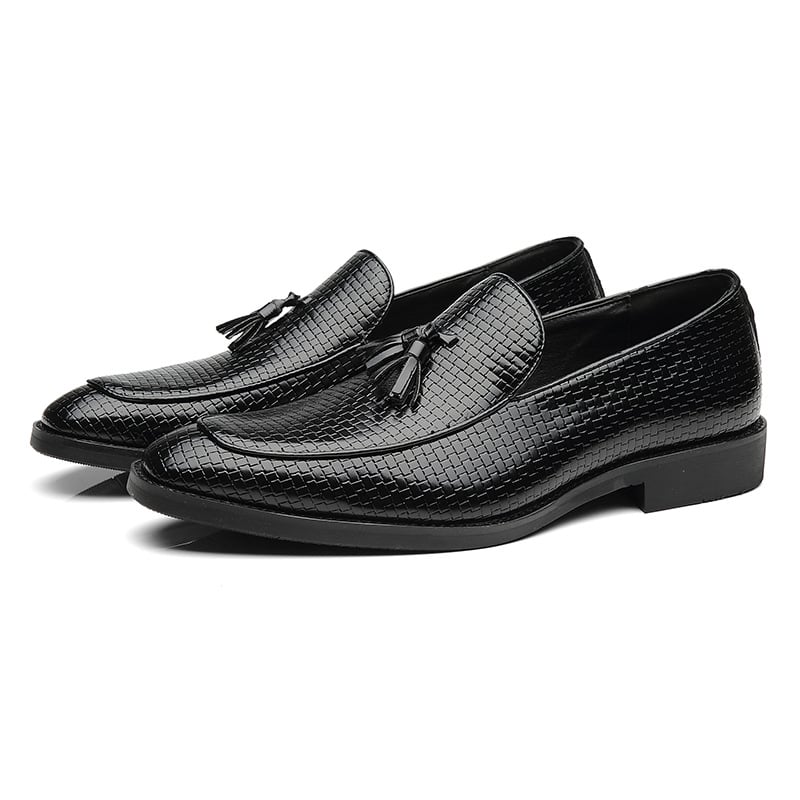 Zapatos ejecutivo casual Simple de moda Tassel cuero para hombre