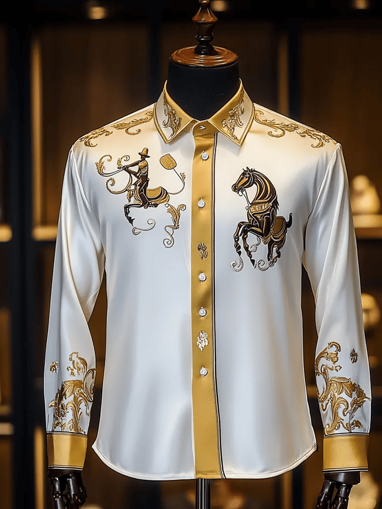 Camisa de lujo ejecutivo de manga larga para hombre