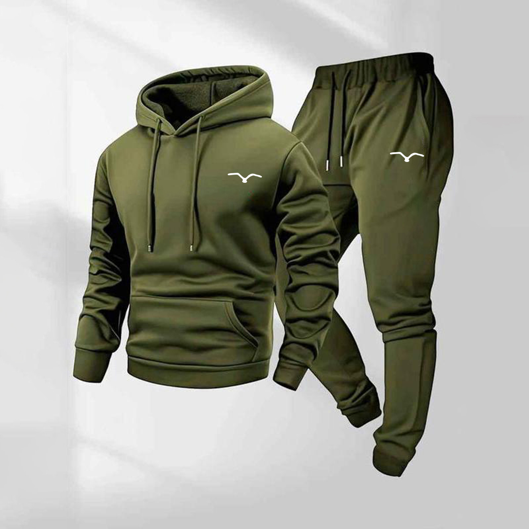 Sudadera con capucha Pattern estampado and Drawstring Sweatpantalón Set, Menswear, casual Athletic de manga larga Hooded chaqueta & Trousers for Fall & Winter, Clothing for para uso diario Wear, Sportswear Indoor para exterior, Tracksuit, Athleisure para hombre