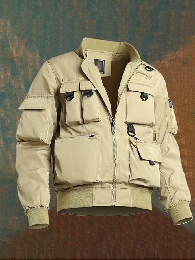 para hombre Multifunctional para exterior Tactical Multi Pocket chaqueta