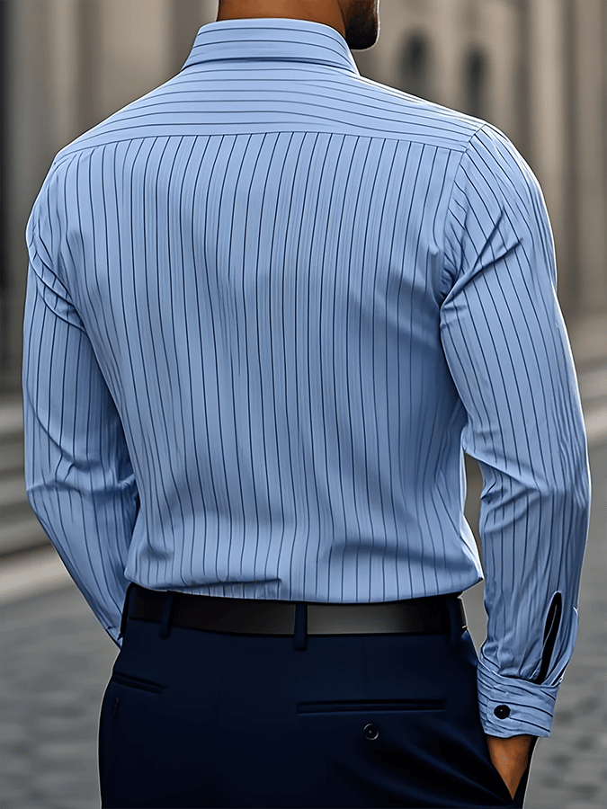 Camisa a rayas ejecutivo casual para hombre