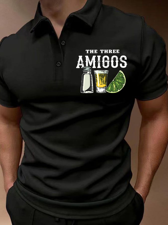Camisa polo The Three Amigos Cinco De Mayo estampado para hombre