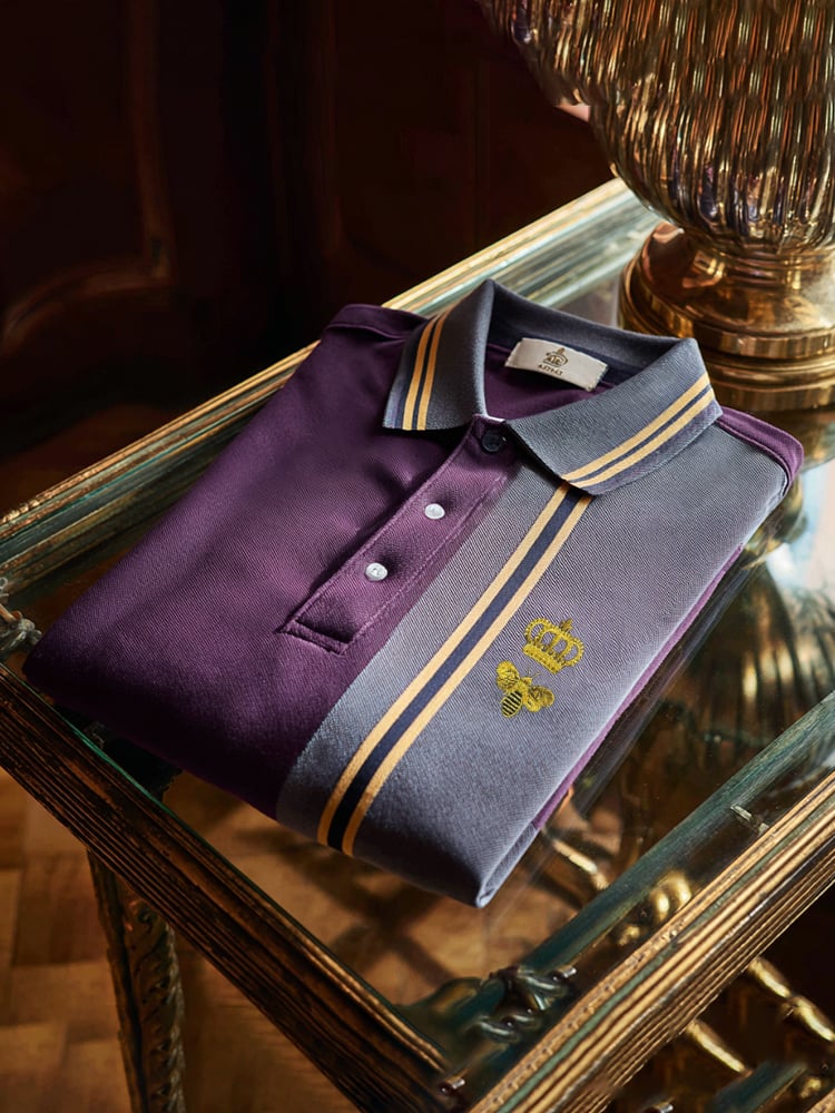 Camisa polo clásico ejecutivo Check Button de manga corta para hombre