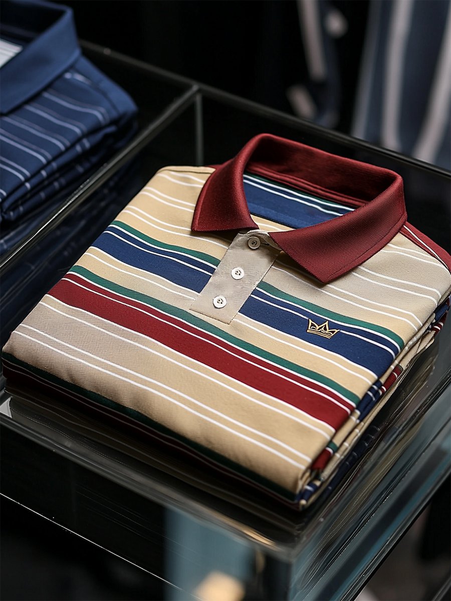 Camisa polo ejecutivo casual Button de manga corta para hombre