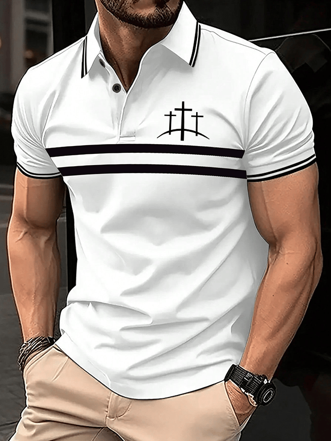 Camisa polo Faith estampado para hombre