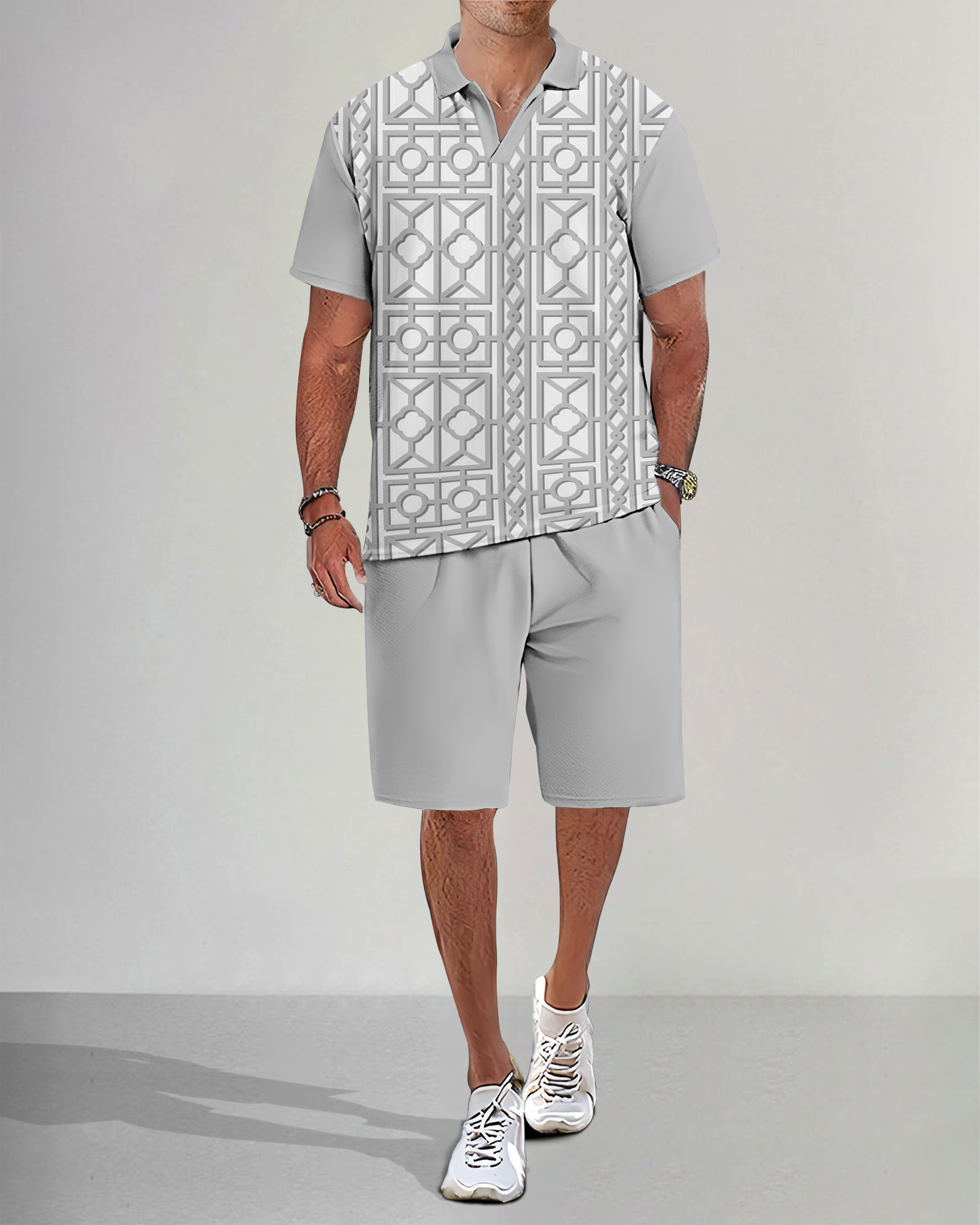 Suitmens casual Summer POLO Set 024 para hombre