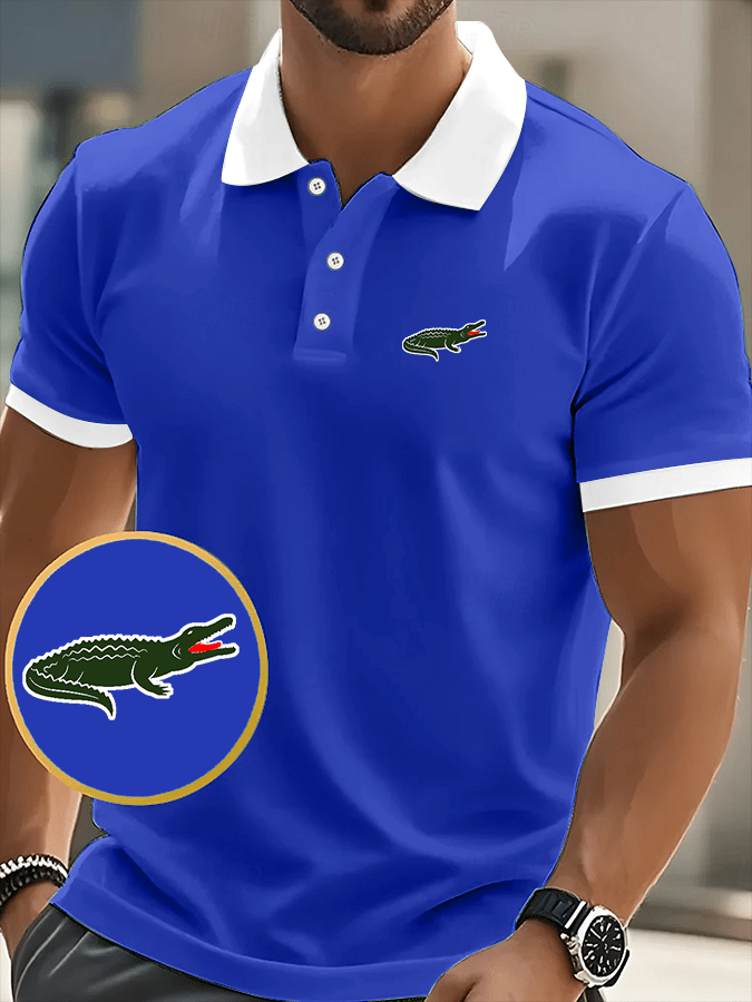 para hombre ejecutivo casual estampado casual camisa polo