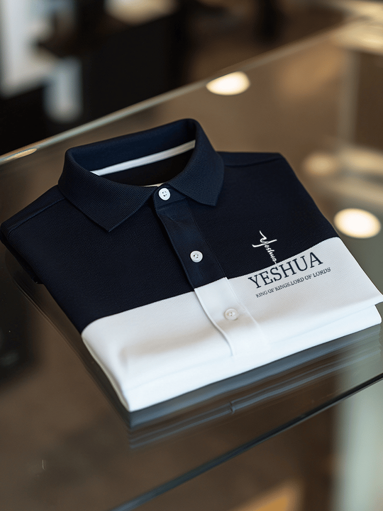Camisa polo Faith estampado casual de manga corta para hombre