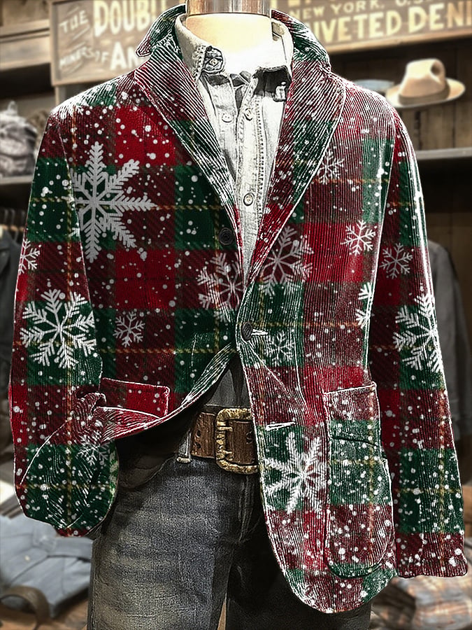 Abrigo Christmas Art Design estampado casual para hombre