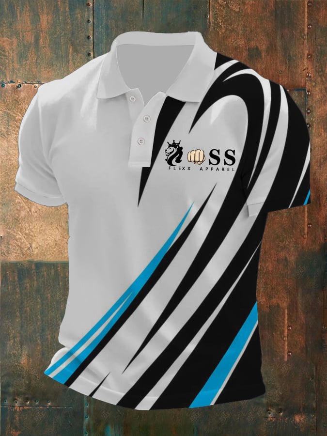 Camisa polo retro ejecutivo casual contrast color para hombre