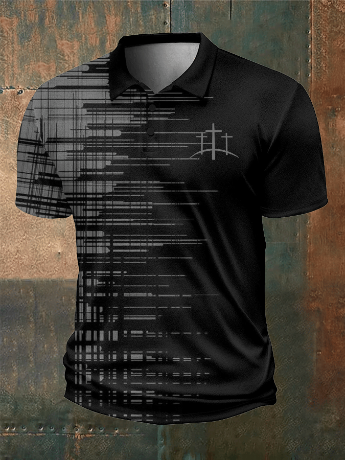 Camisa polo Faith estampado casual para hombre