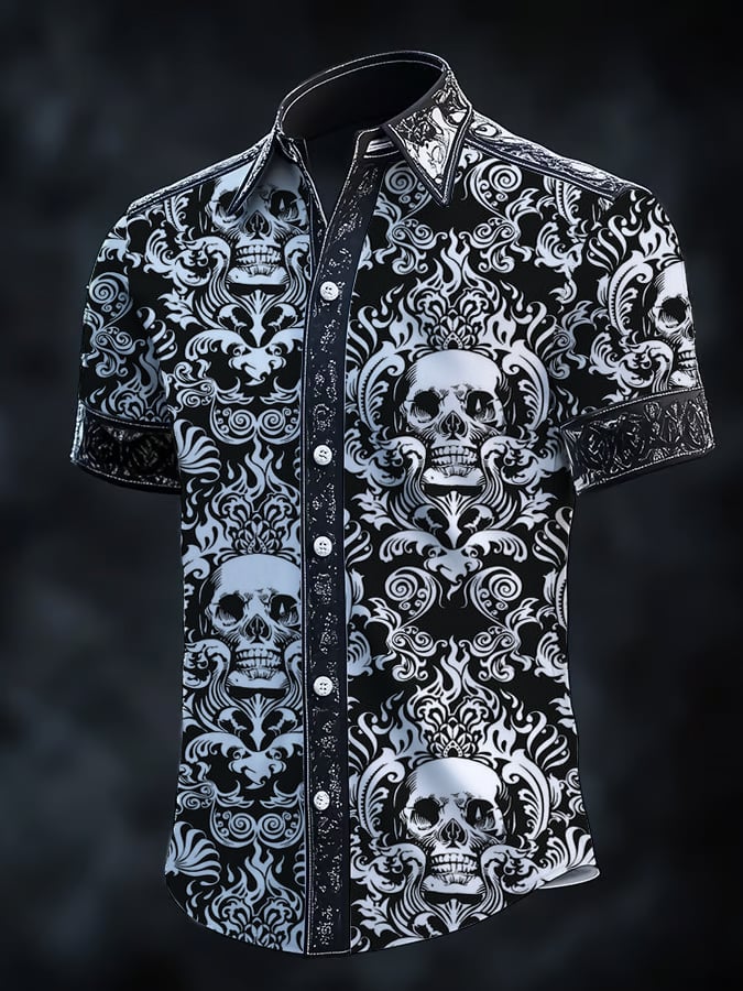 Camisa vintage Skull Dark para hombre