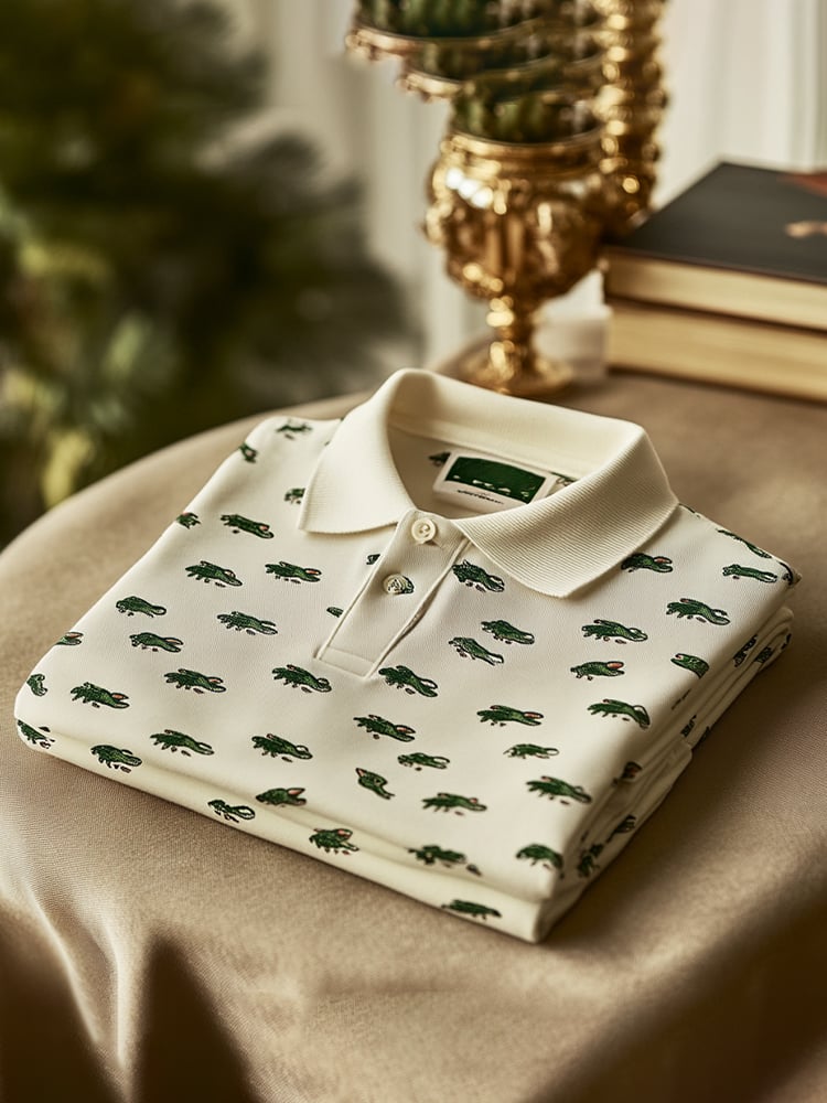 Camisa polo clásico ejecutivo Check Logo Button de manga corta para hombre