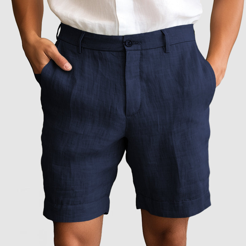 Gentleman's casual de algodón de lino shorts