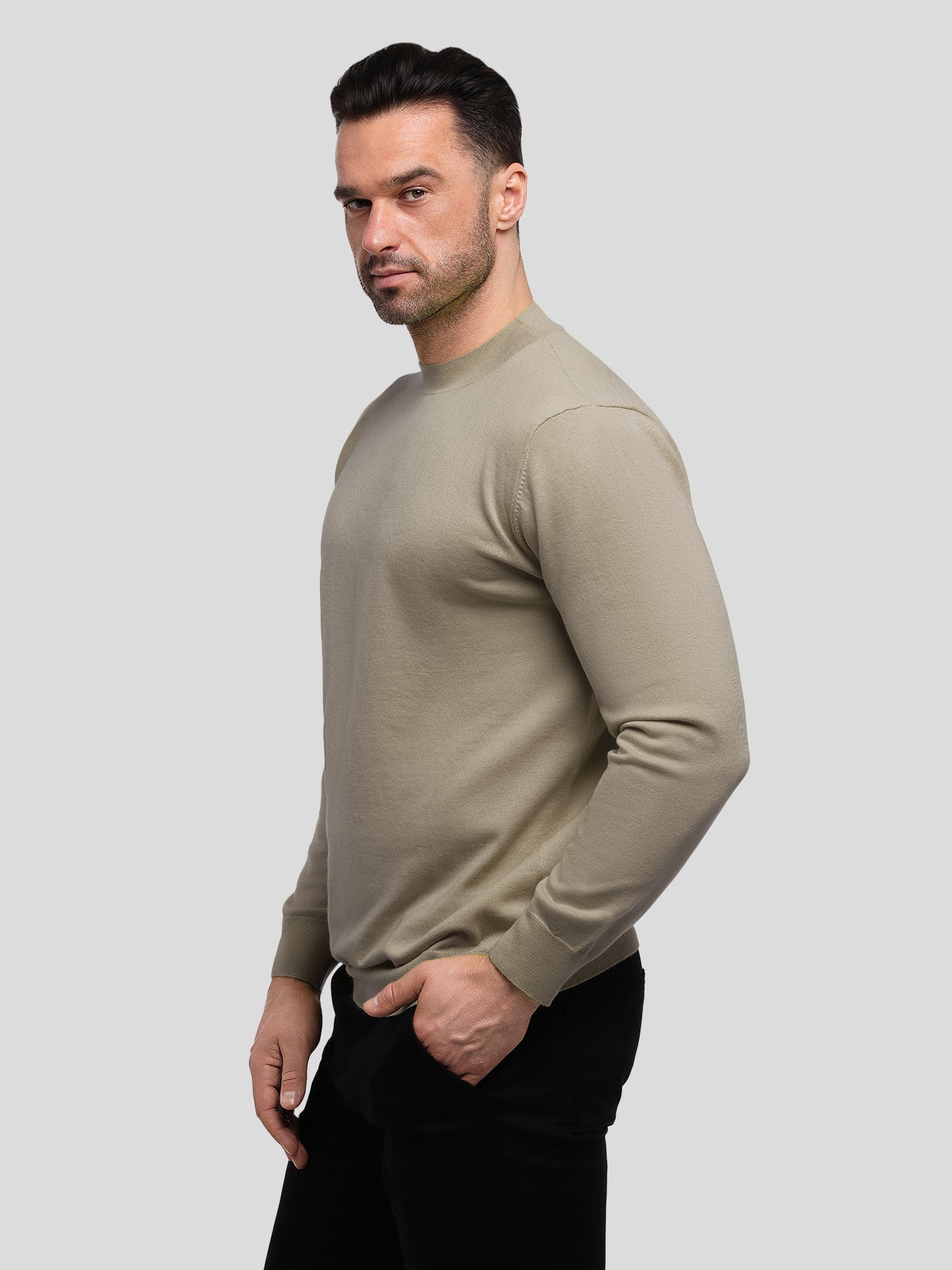 Gentletejido cuello redondo Sweater