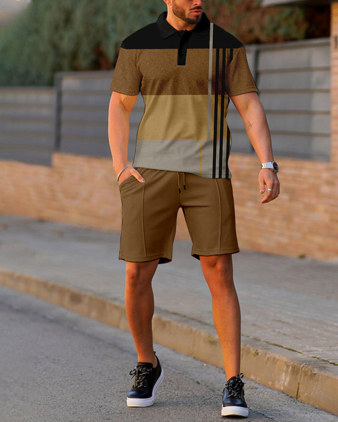 Suitmens Coffee Summer POLO Suit para hombre