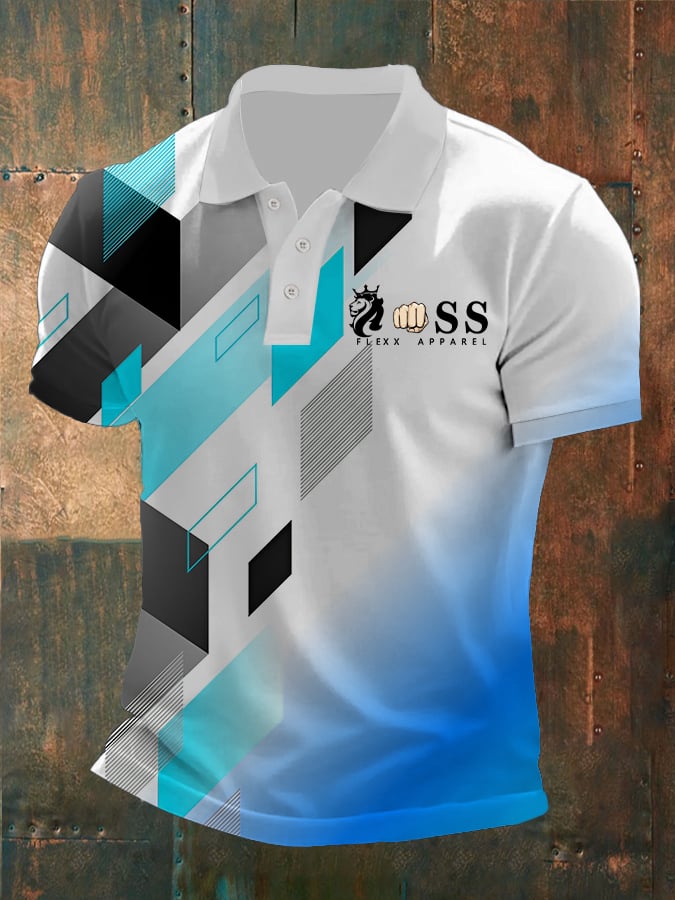Camisa polo retro ejecutivo casual contrast color para hombre