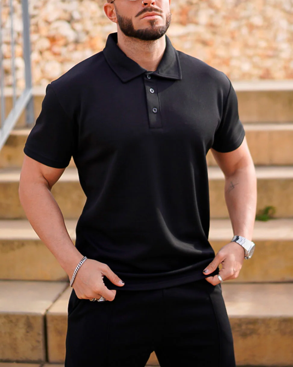 Suitmens Black Summer POLO Suit para hombre