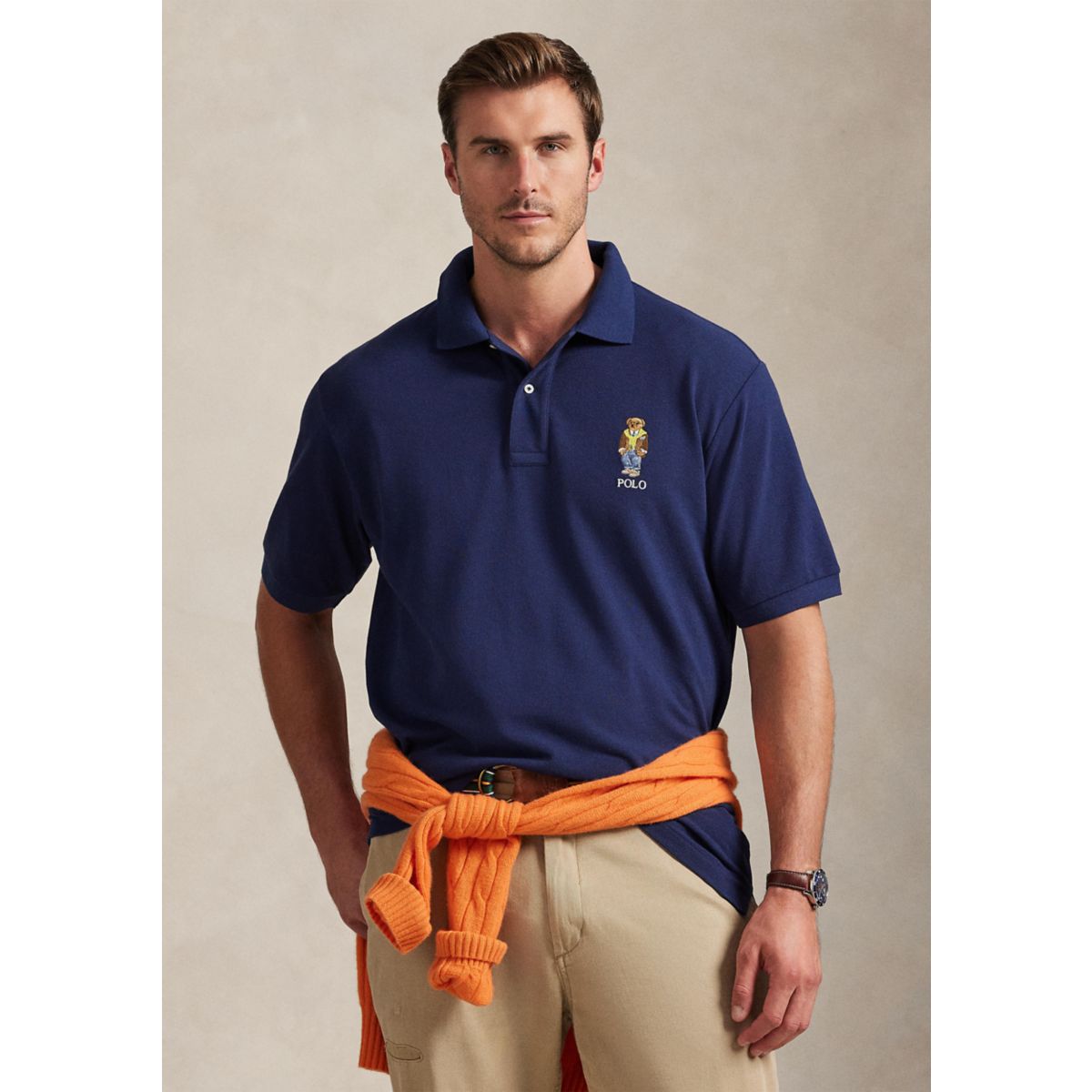 Big & Tall Polo Bear Mesh Polo Shirt - 1