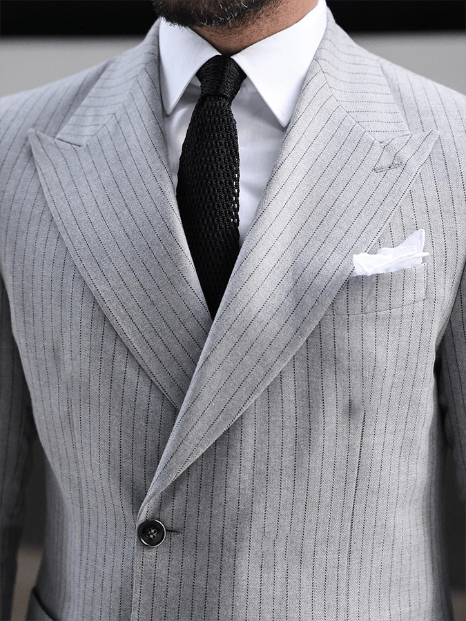 Chaqueta retro Single Breasted a rayas Gentleman ejecutivo Suit para hombre