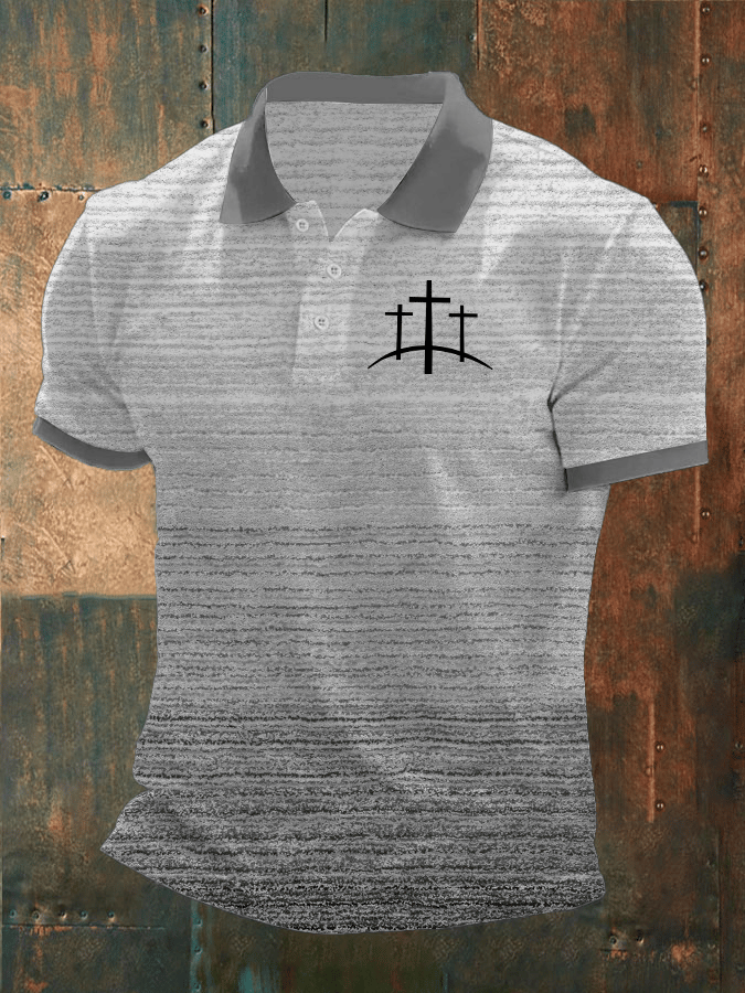 Camisa polo Faith estampado casual para hombre