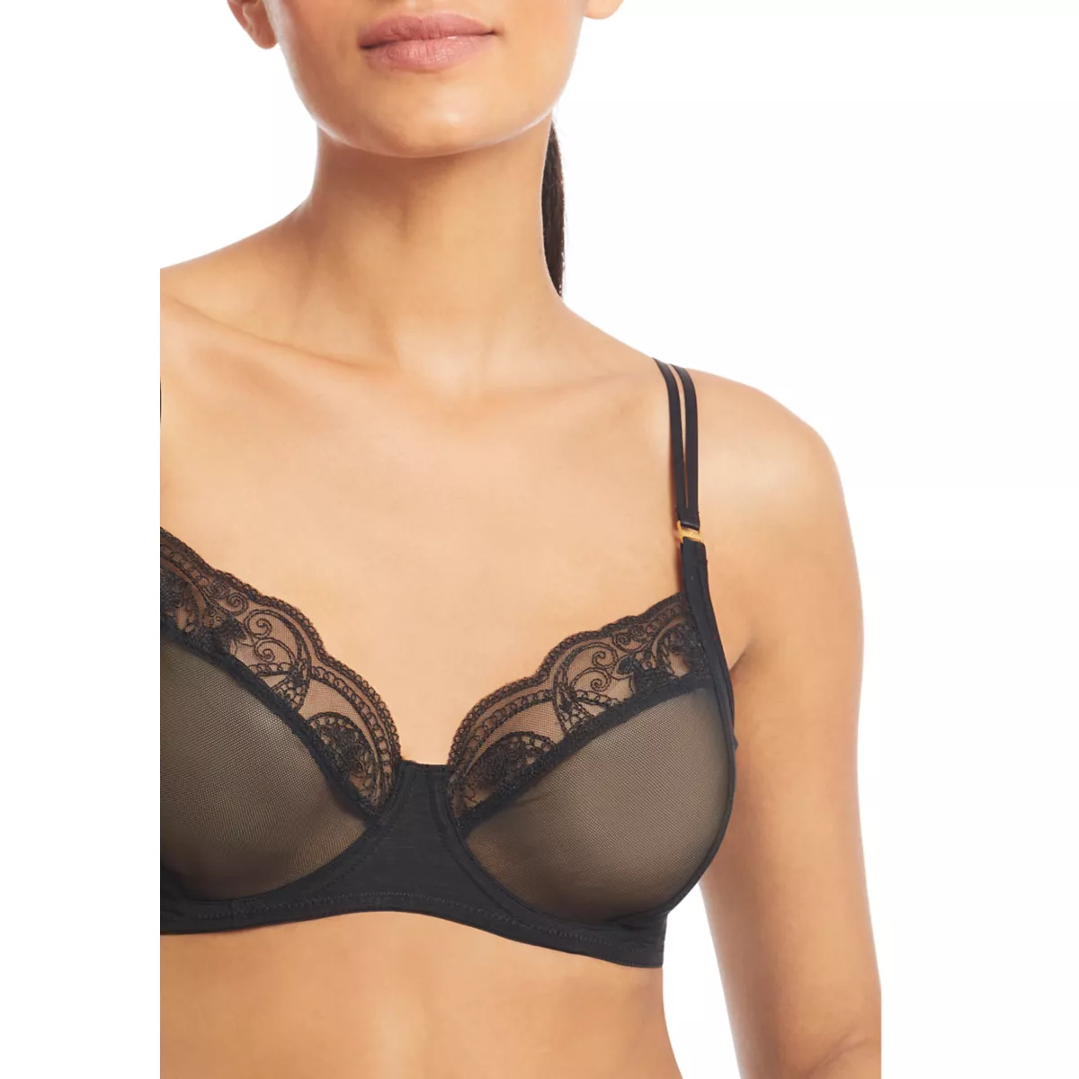 Paisley-Embroidered Bra - 4