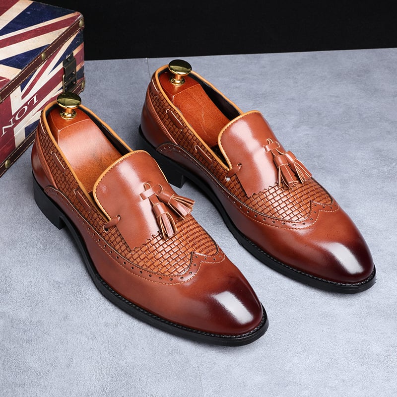 Zapatos ejecutivo casual Simple de moda cuero para hombre