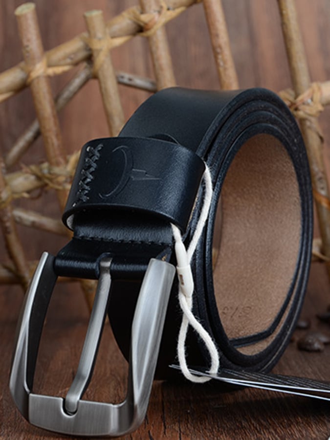 Cinturón ejecutivo casual Cowhide de moda Pin Buckle para hombre