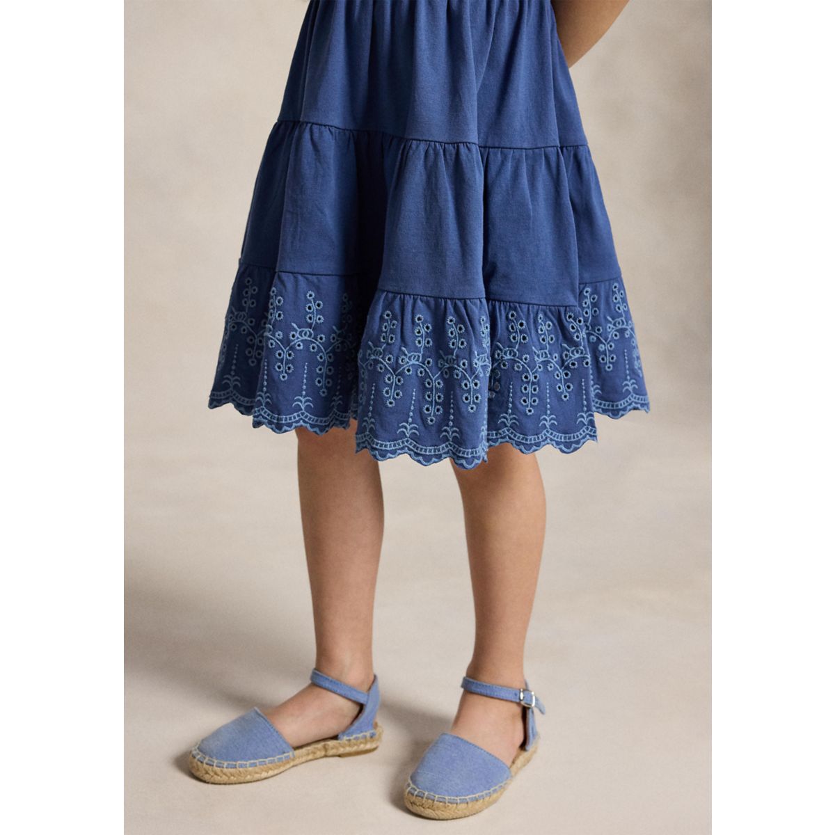 Girls 2-6x Smocked Eyelet Cotton Jersey Dress - 2