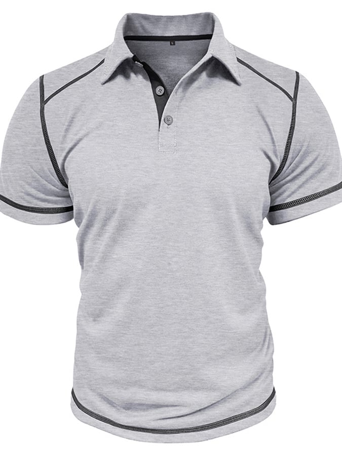 Camisa polo en bloques de coloring Polo cuello de manga corta para hombre