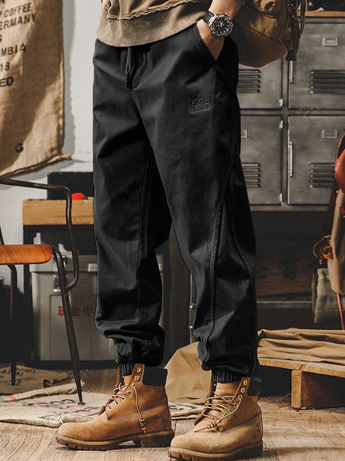 De color sólido retro Simple Overalls para hombre