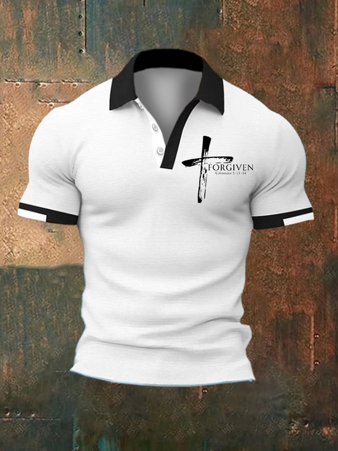 Casual Contrast Color Faith Polo para hombre