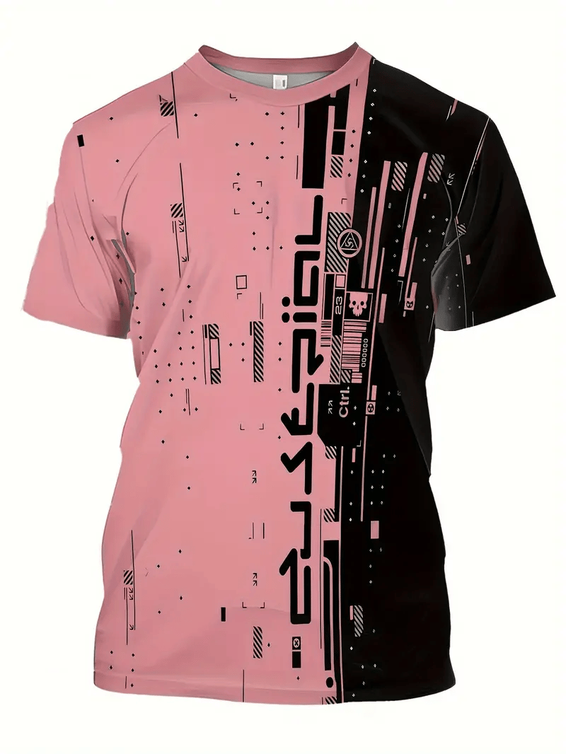 Camiseta de manga corta with a rayas logo estampado para hombre