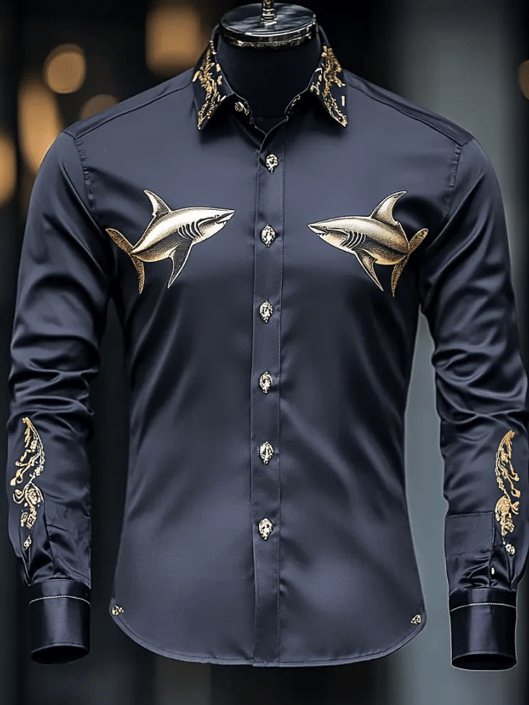Camisa de lujo ejecutivo de manga larga para hombre