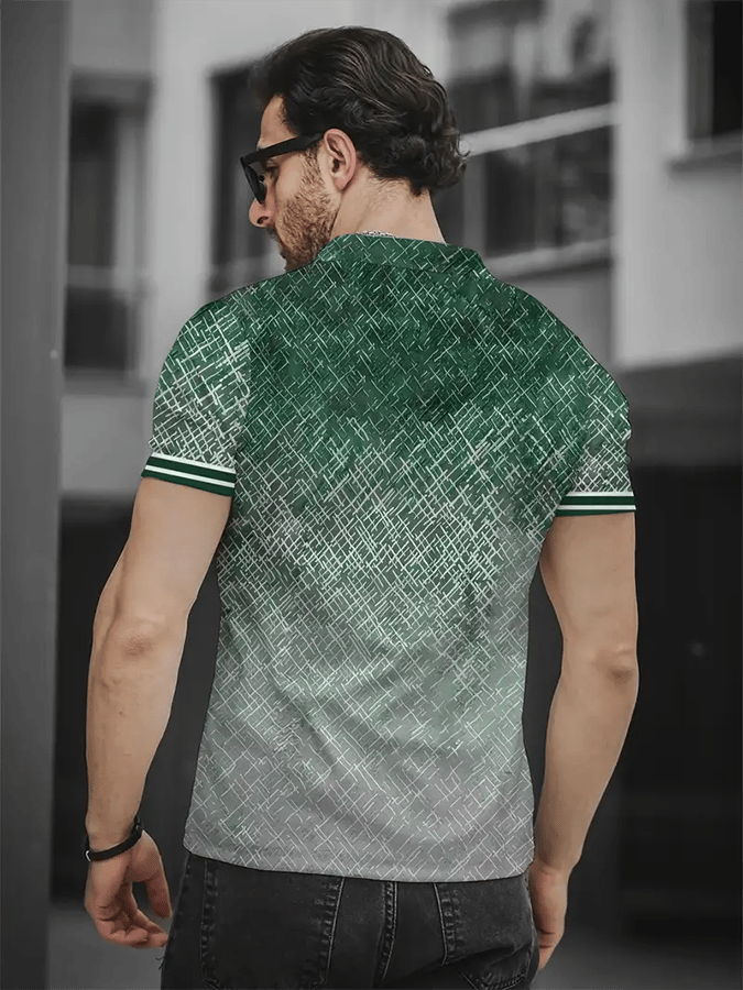 Camisa polo Golf casual estampado casual para hombre