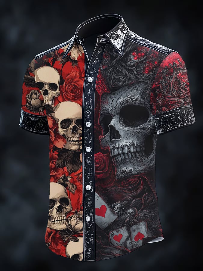 Camisa retro Gothic Dark para hombre