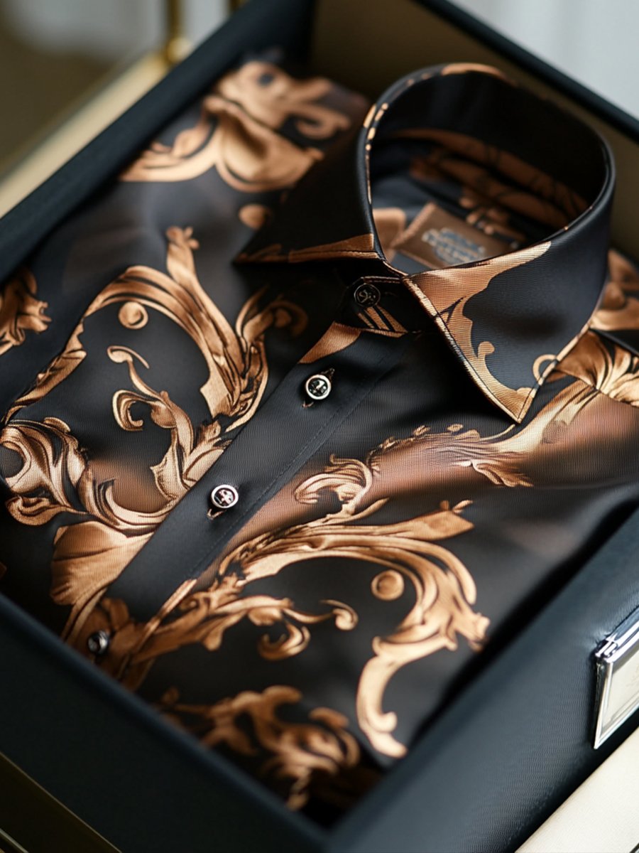 para hombre Luxe floral de manga larga camisa