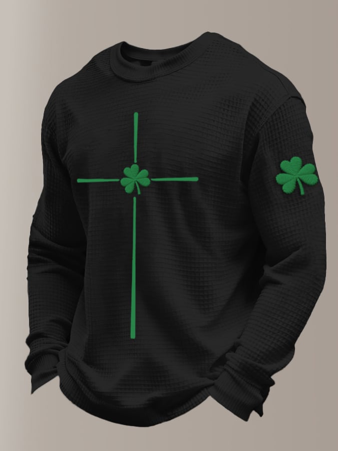 St. Patrick's Day estampado casual Top para hombre