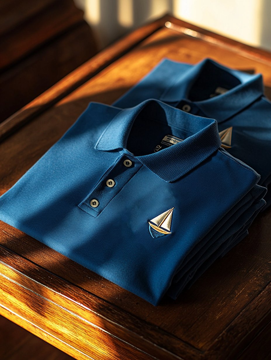 Camisa polo ejecutivo casual Sailing Statement Button de manga corta para hombre