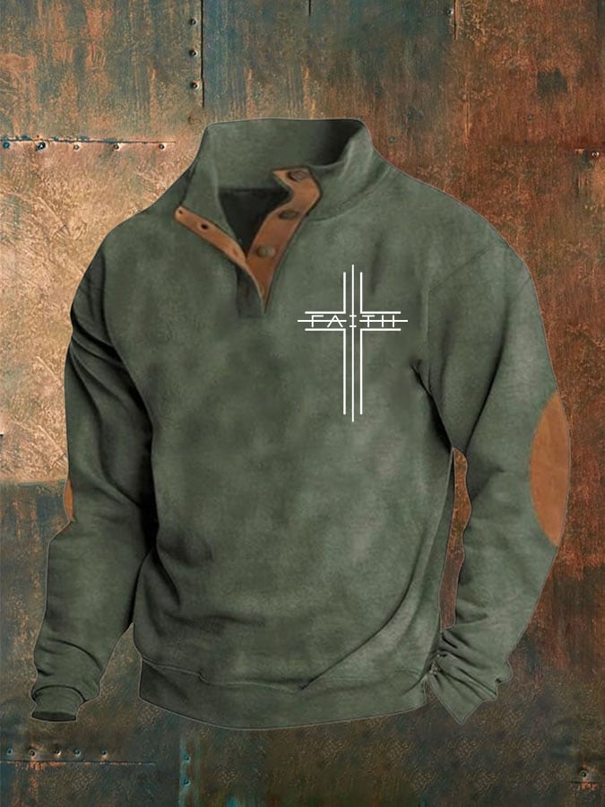 Sudadera Faith estampado Button para hombre
