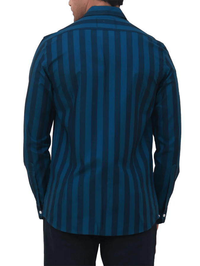 Camisa a rayas ejecutivo casual para hombre