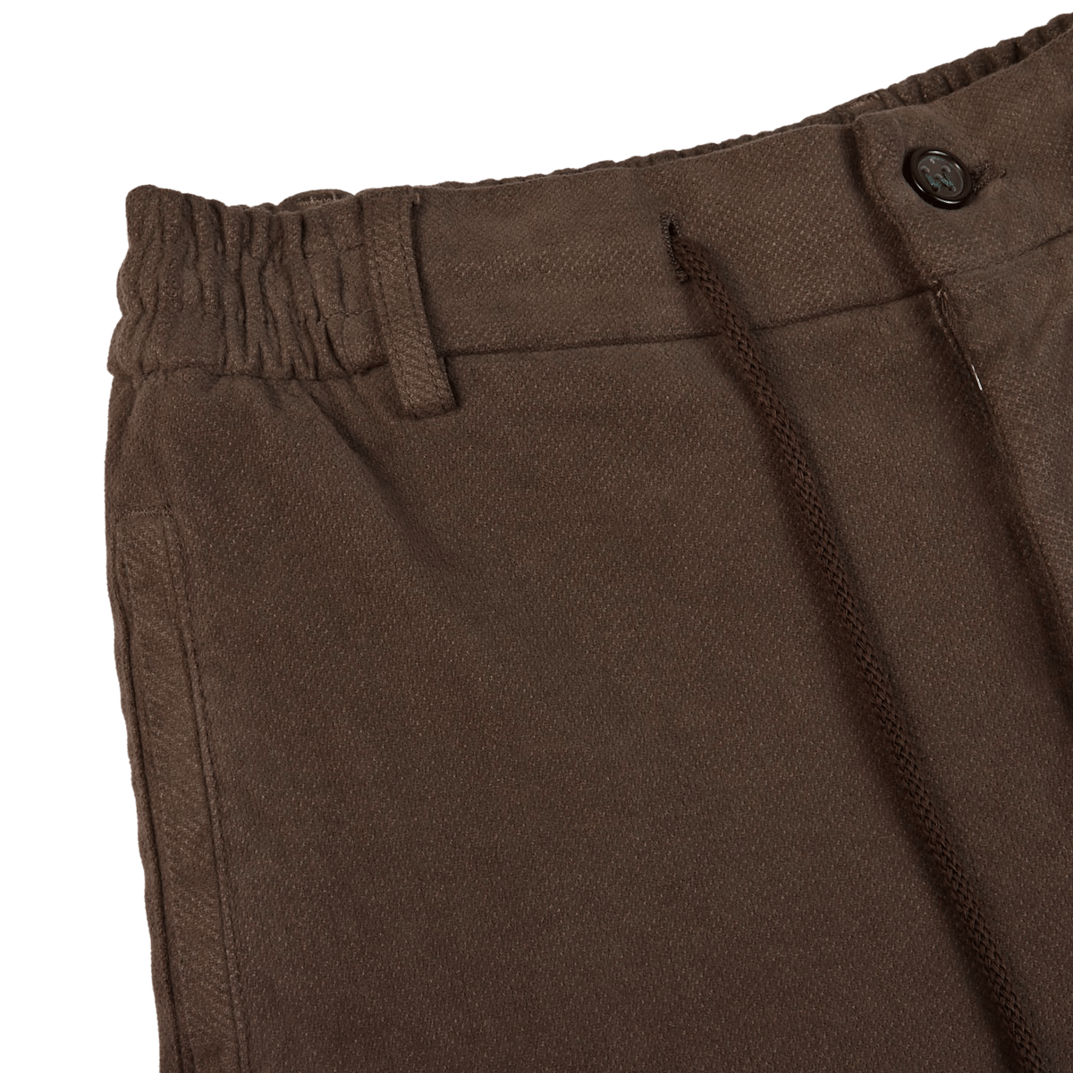 Washed Brown de algodón elástico Cargo Trousers
