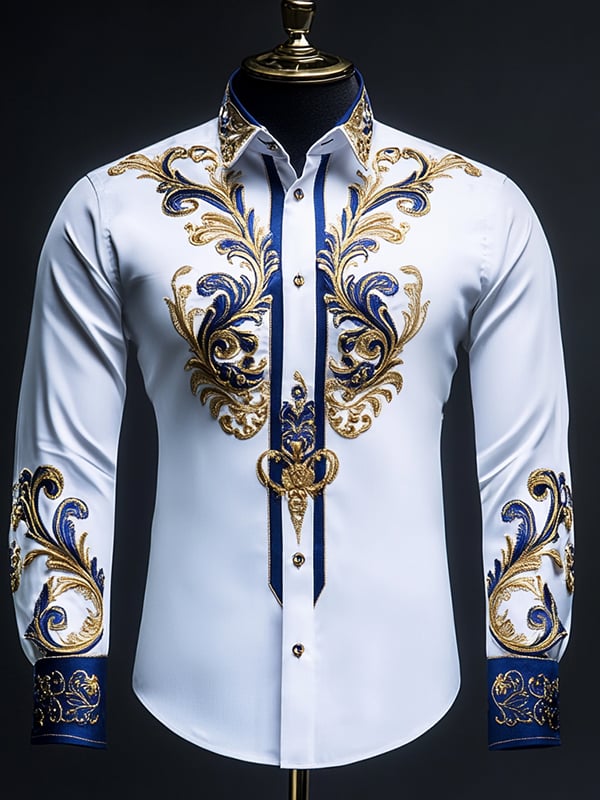 Camisa de lujo Gorgeous de manga larga para hombre