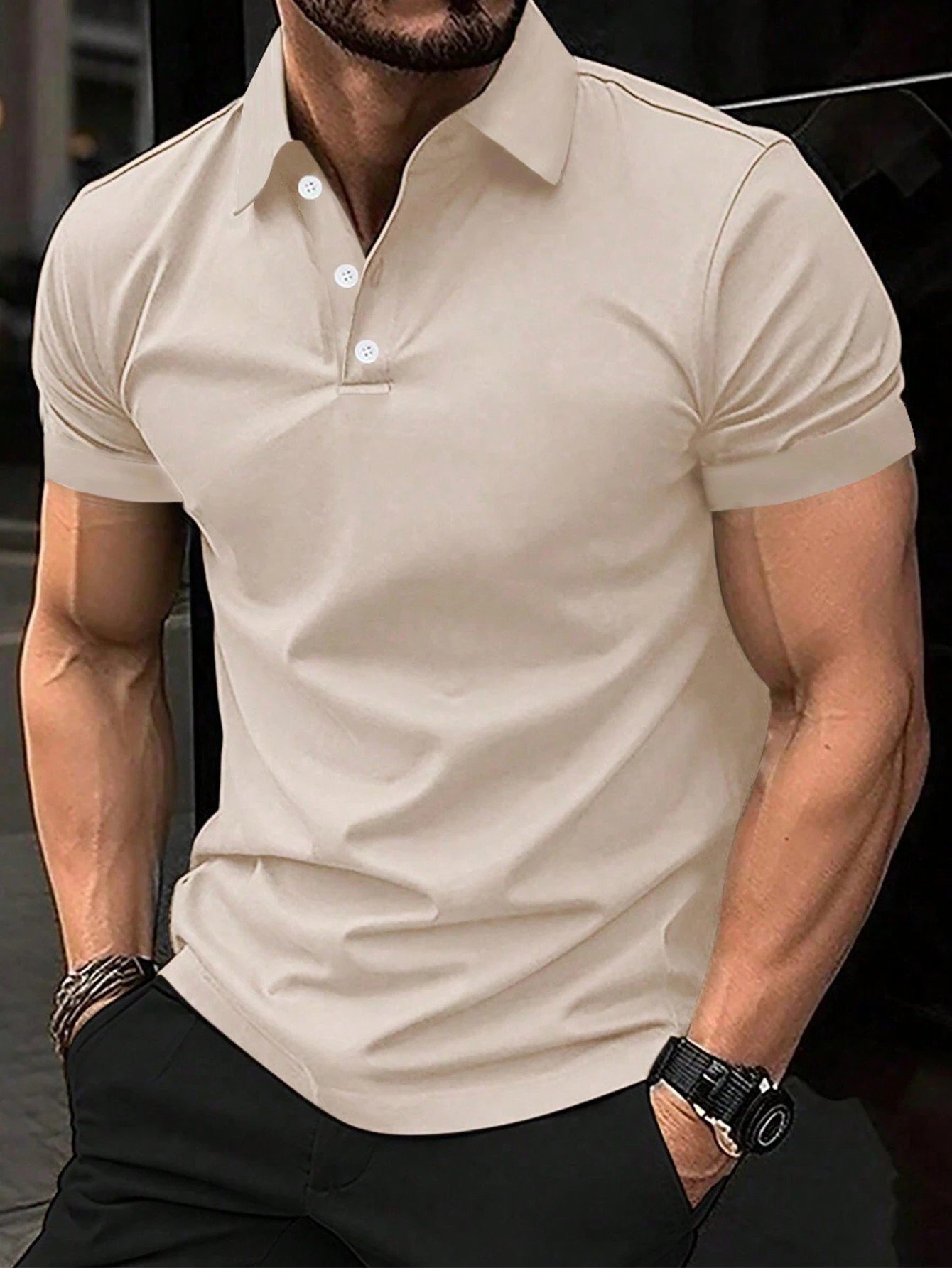 Camisa polo casual para hombre